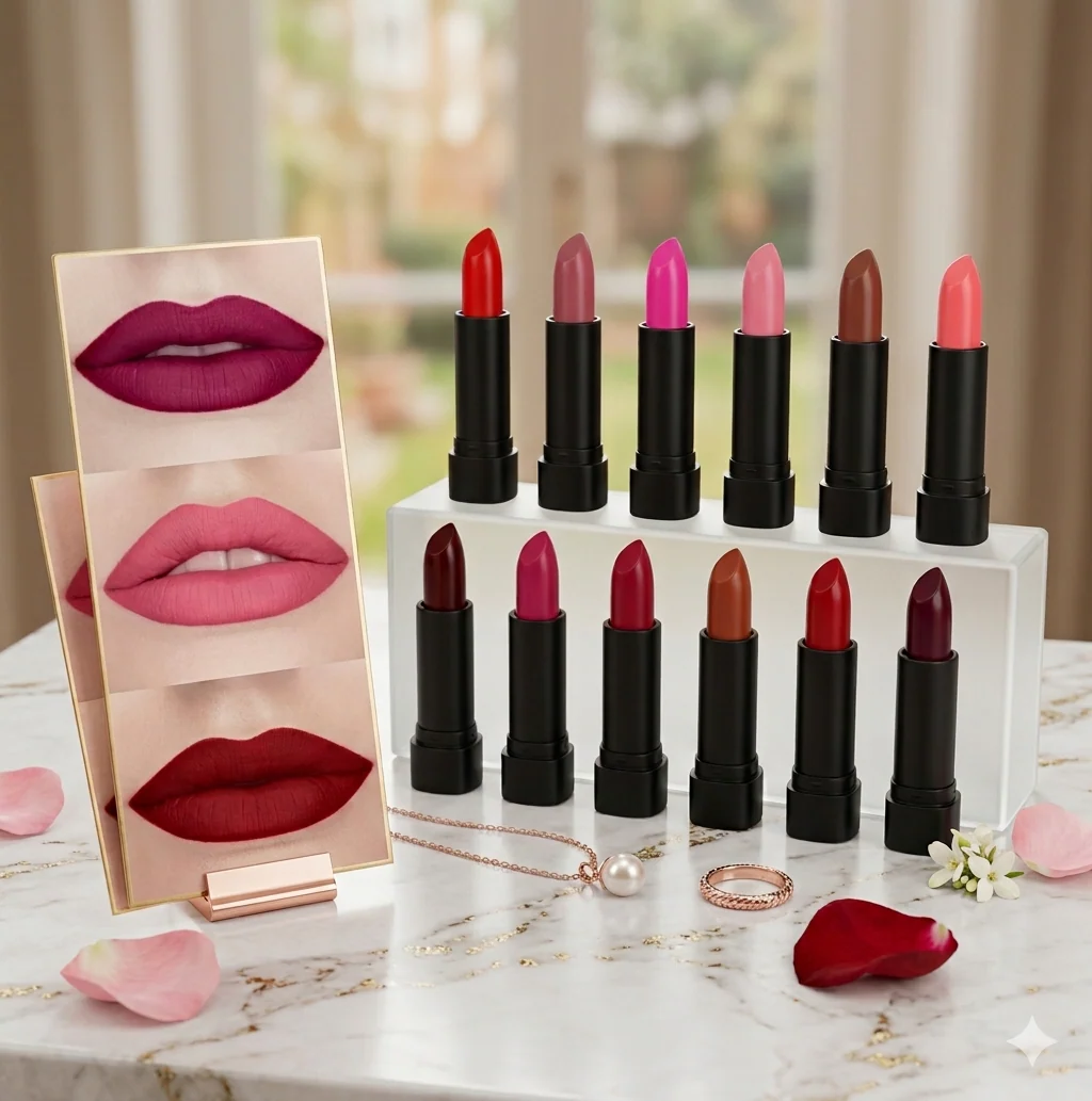 12 Pcs High Pigmented Matte Lipstick Set