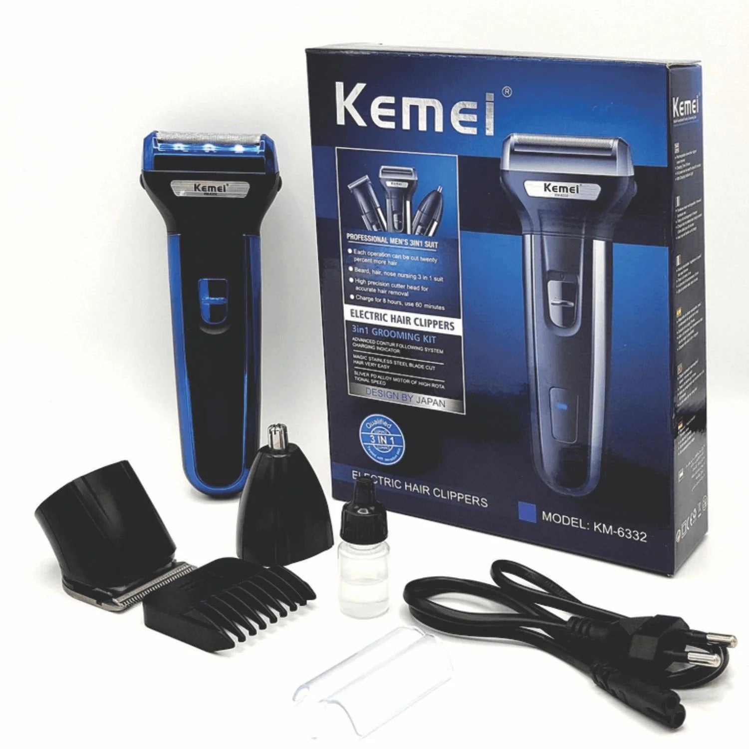 3 in 1 Rechargeable Beard Trimmer Kit