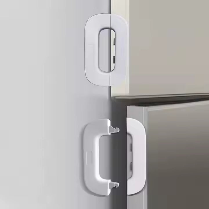Child Safety Refrigerator Lock, Refrigerator Door Lock, Self Adhesive Freezer Door, Refrigerator Door, Double Safety Button, Home Safe Design, Child Proof Refrigerator Door Lock Multi color